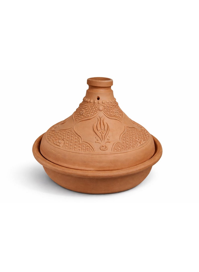 AVANOS traditional Clay Tajine Pot Natural Unpainted and Lead Free Clay - Image 1